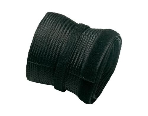 PureMounts Universal Kabelschlauch, schwarz 85mm Durchmesser, 1.80m lang, Polyester