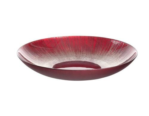 Leonardo Schale Vivo 50 rot, silber 1 Stück, HxD: 7x50 cm