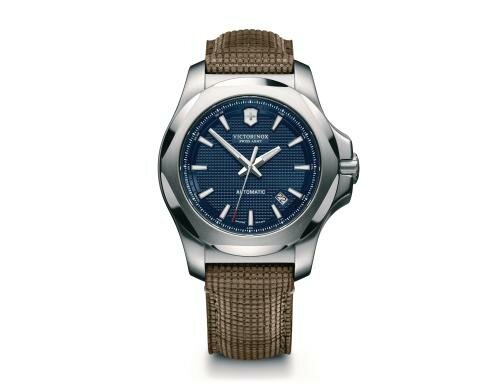 Victorinox Mechanical blue dial+wood strap Herrenuhr, Edelstahl, Durchmesser 43 mm