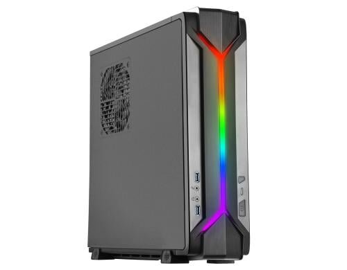 SilverStone Tower SST-RVZ03B-ARGB schwarz Kunststoffgehäuse/Stahlgeh., 382x105x350mm