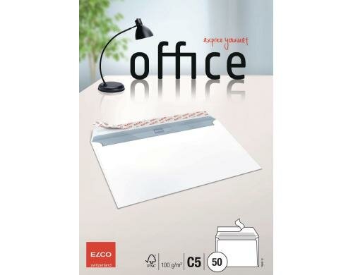 Elco Office Couvert C5 weiss Inhalt à 50 Couvert, ohne Fenster