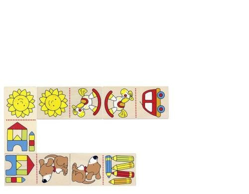 Goki Dominospiel Mein erstes Domino 10 x 5 cm, Holz, 28 Steine