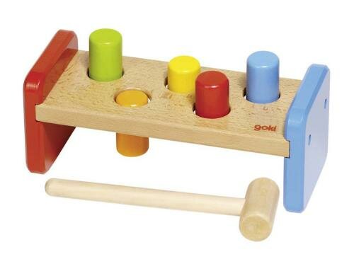 Goki Hammerbank 21 x 8,8 x 8,5 cm, Holz, 5 Stäbe