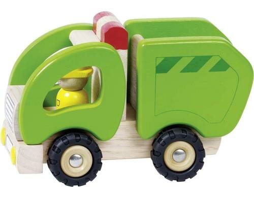 Goki Müllwagen 15 x 8,5 x 10 cm, Holz
