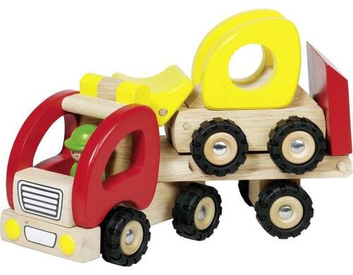 Goki Tieflader 34 x 8,5 x 12,5 cm, Holz, mit Radlader
