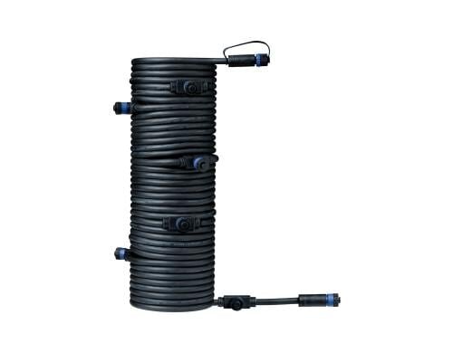 Kabel 1 In-7 Out, max. 150 W, 15 m 24V, IP68, Schwarz
