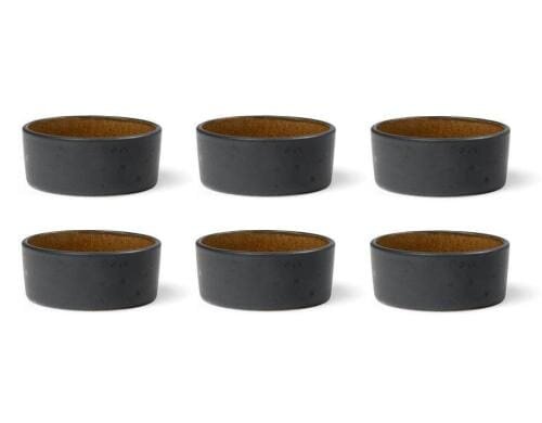 Bitz Snackschale 7.5cm schwarz/gelb 6er Set, 7.5cm Durchmesser, Stoneware