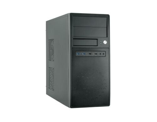 Chieftec Midi Tower Gehäuse CG-04B-OP black 2x5.25 1x3.5ext. 2x 3.5 1x2.5 int.