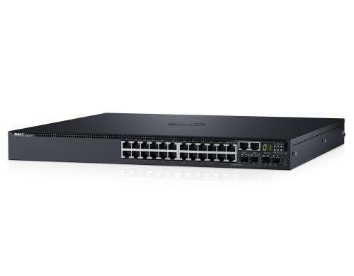 Dell Networking S3124P, 24x1Gbe 2xSFP+, IO to PSU, Stacking