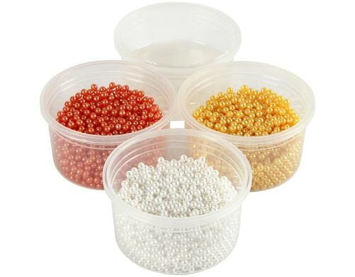 Creativ Company Pearl Clay 3 x 25 g, 38 g, Gelb, Weiss, Orange