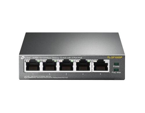 TP-Link TL-SF1005P: 5Port PoE Switch 4xPoE 15.4Watt, Stahlgehäuse