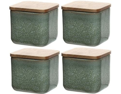 Leonardo Keramikdose 10cm grün Casolare 4 Stück, Grösse 10x10x10cm