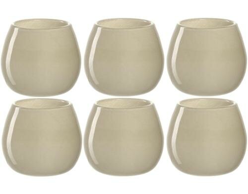 Leonardo Tischlicht 8cm beige Casolare 6 Stück, Höhe: 8cm, D: 10cm