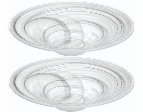 Leonardo Dekoschale 35cm weiss Alabastro 2 Stück, Höhe: 8cm, D: 35cm