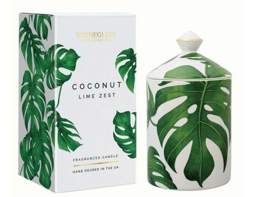 Stoneglow Duftkerze Coconut/Lime Zest 300 gr, Brenndauer ca. 60h