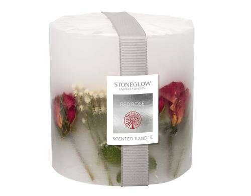 Stoneglow Duftkerze Red Rose 300 gr, Brenndauer ca. 60h