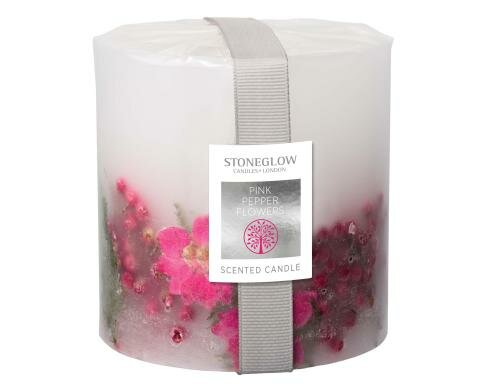 Stoneglow Duftkerze Pink Pepper Flowers 300 gr, Brenndauer ca. 60h