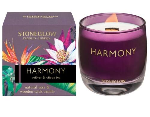 Stoneglow Duftkerze Vetiver & Citrus Tea 180 gr, Brenndauer ca. 35h