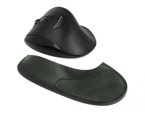 Delock optische 5 Tasten Maus Wireless USB 2.4GHz, Linkshänder, Handballenauflage