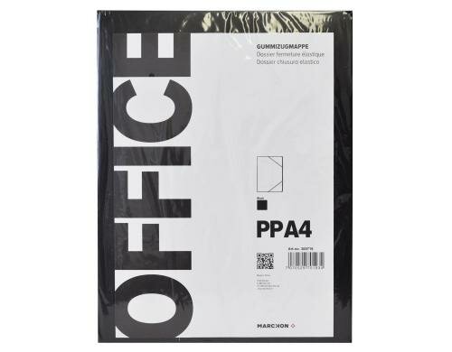 Office Gummizugmappe PP A4 schwarz