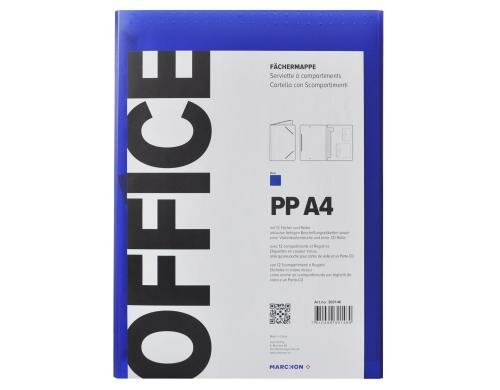 Office Fächermappe PP A4 blau