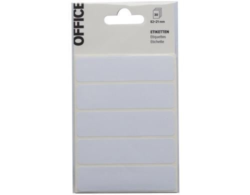 Office Etiketten weiss 82x21mm 30Stk.