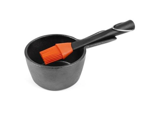 CHARCOAL COMPANION Gusseisen Saucen Pfanne mit Pinsel