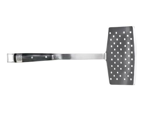 CHARCOAL COMPANION Fisch-Grillwender aus Edelstahl, mit Pakka-Holzgriff