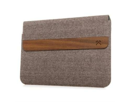 Woodcessories EcoPouch Walnuss / braun Woll für MacBook 11/12/13