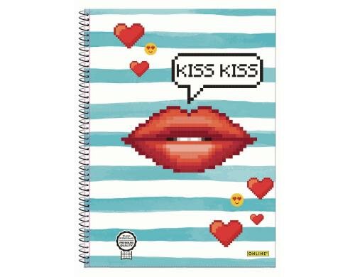 Online Collegeblock Kiss Kiss A4 kariert 90g/qm, 80 Blatt