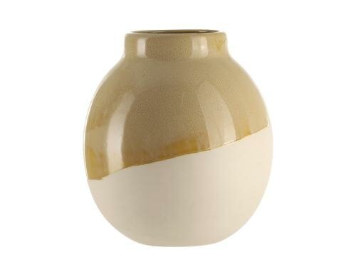 A Simple Mess Vase Skraa Ø18 cm, H 20 cm, golden, Steingut