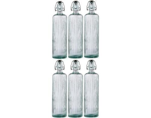 Bitz Einmachflasche hellgrün 1.2 Liter 6er 6er Set, Bügelverschluss