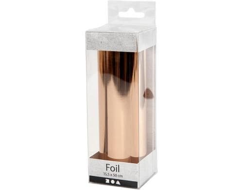Creativ Company Deko-Folie Metallic Folientransfer, 15.5 x 50 cm, roségold