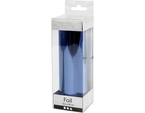 Creativ Company Deko-Folie Metallic Folientransfer, 15.5 x 50 cm, dunkelblau