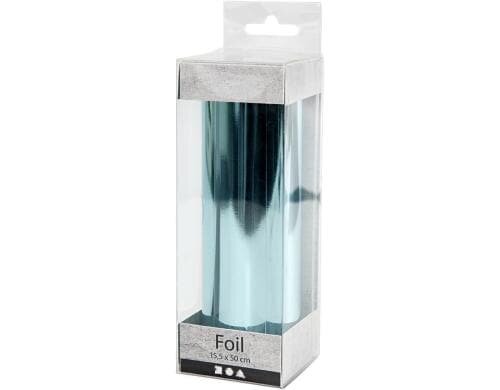 Creativ Company Deko-Folie Metallic Folientransfer, 15.5 x 50 cm, hellblau