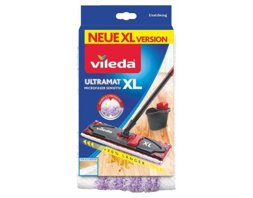 Vileda UltraMat XL Bezug Sensitiv Für Laminat, Parkett Holzböden