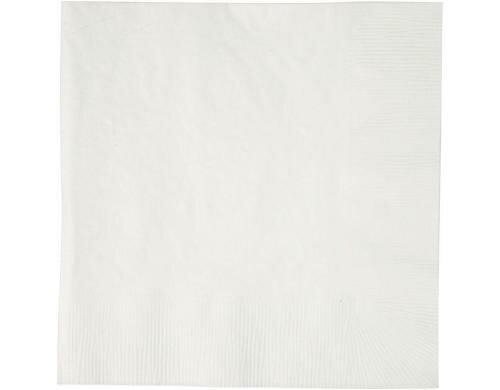 Creativ Company Servietten  33 x 33 cm 20 Stück, weiss