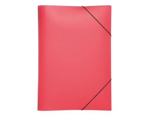 Pagna Gummibandmappe A4 PP 3 Einschlagklappen, rot
