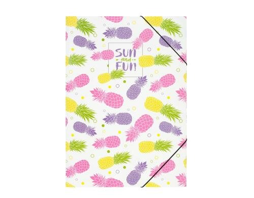 Pagna Gummizugmappe A3 PP 3 Einschlagklappen, Ananas