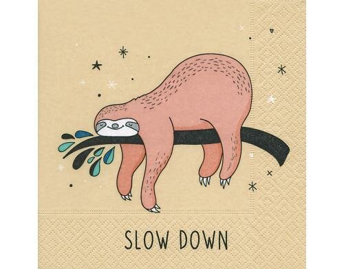 Paper + Design Servietten Slow down 33x33 cm, 20 Stück