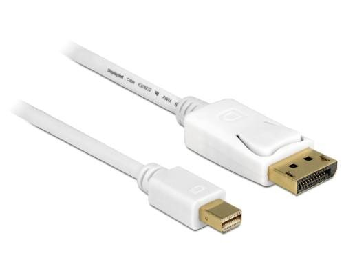 Delock Mini-DP auf DP,50cm,V1.2, 4K support Mini-Displayport zu Displayport, weiss