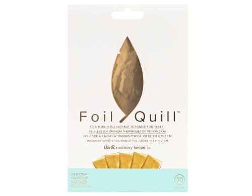 We R Folie wärmeaktiviert Gold 30 Blatt à 10.1 x 15.2 cm