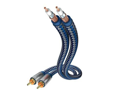 in-akustik Premium  Audio  RCA Stereo Blue/Silver 0,75m