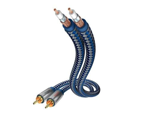 in-akustik Premium  Audio  RCA Stereo Blue/Silver 3,0m