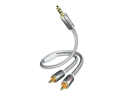 in-akustik Premium  3.5mm Klinke- RCA White/Silver 3,0m