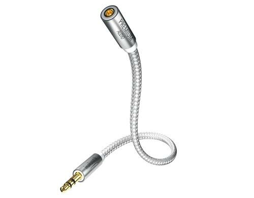 in-akustik Premium  Phone Extension White/Silver 2,0m