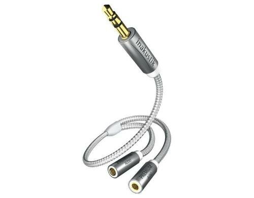 in-akustik Premium  Phone Plug Y-Adapter White/Silver 20cm