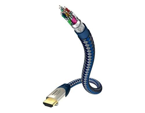 in-akustik Premium High Speed HDMI Blue/Silver 0,75m