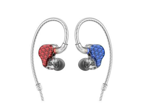 FiiO FA7 Rot/Blau, In-Ear Ohrhörer mit 4 Balanced Armature Treibern pro Seite