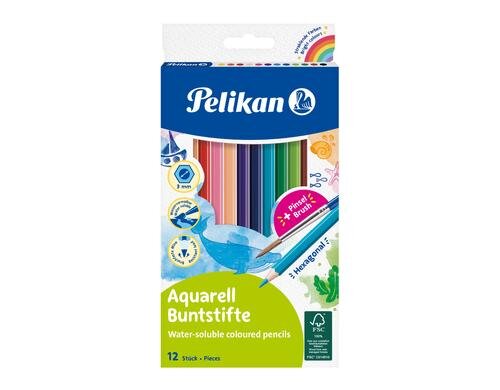 Pelikan Buntstifte Aquarell 12 Farben